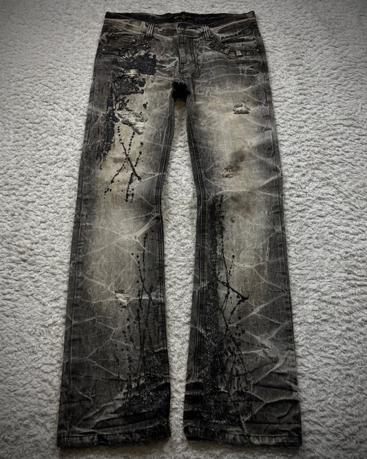 Lowbox Luster Splatter Honeycomb Bootcut Jeans