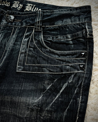 Blow By Blue Vintage Washed Flared Jeans