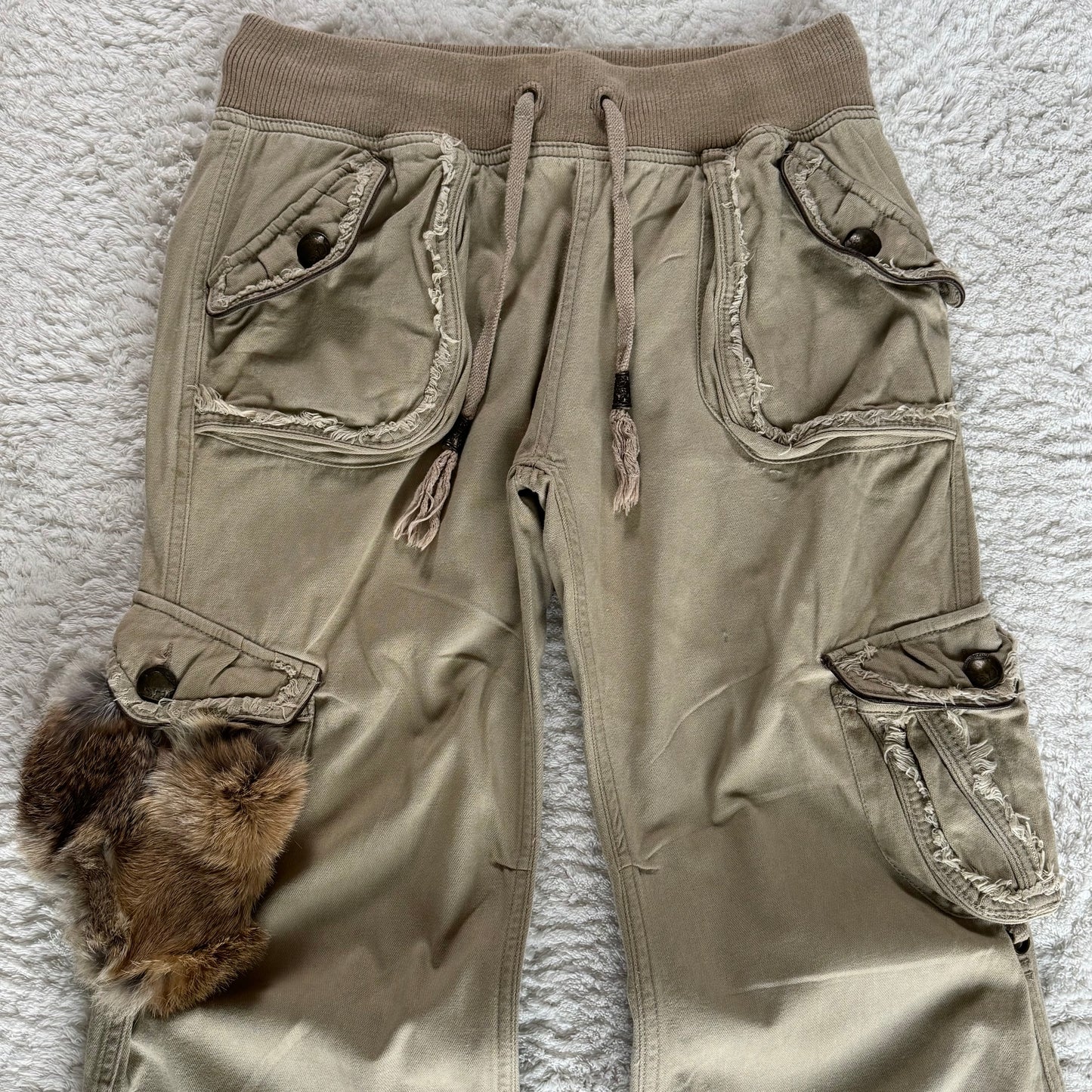 G.O.A Fur Pocket Flared Cargo Pants