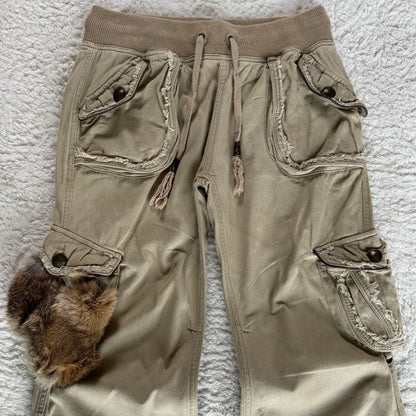 G.O.A Fur Pocket Flared Cargo Pants