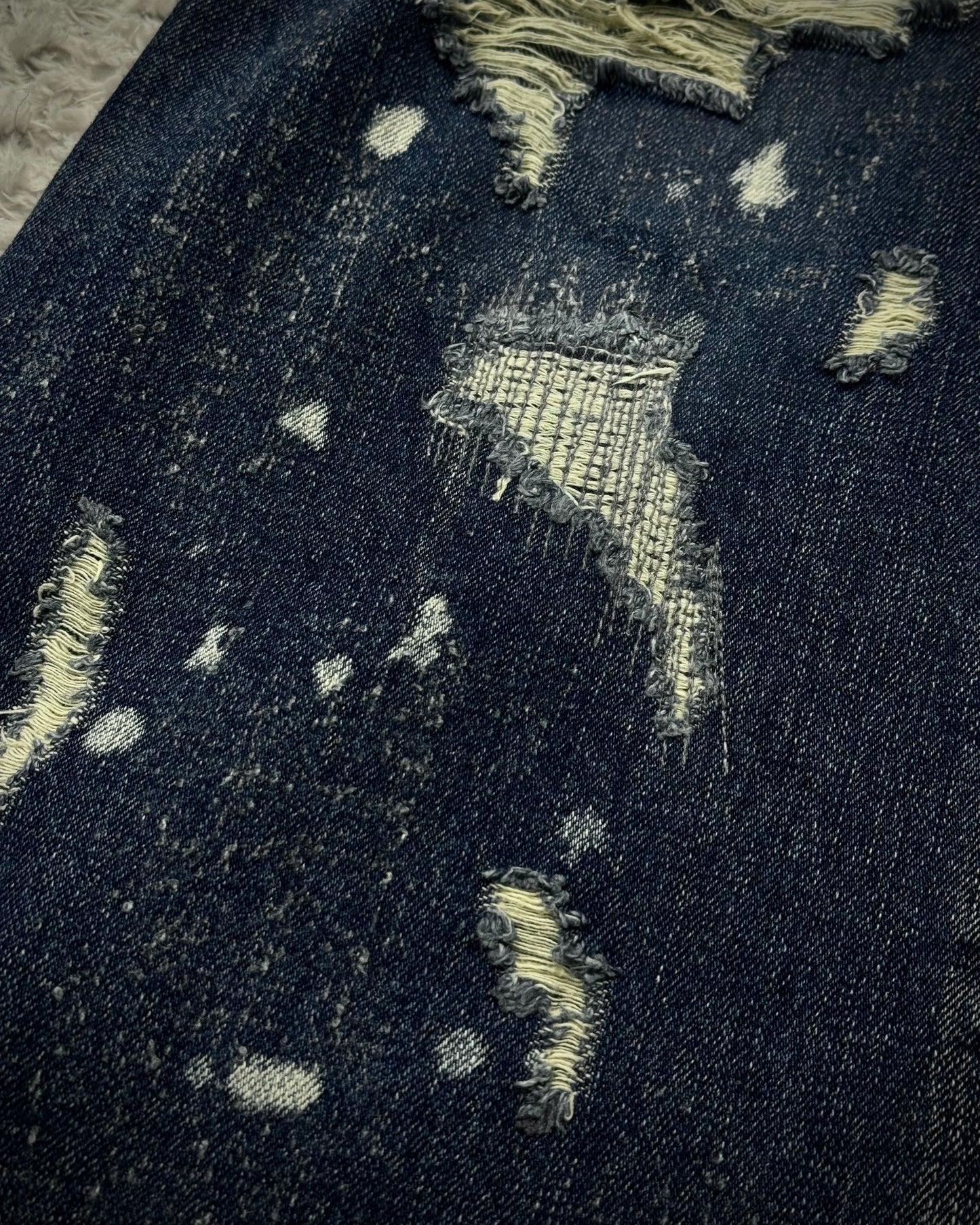 Tornado Mart Stitch Repaired Distressing Clawmarks Flared Jeans