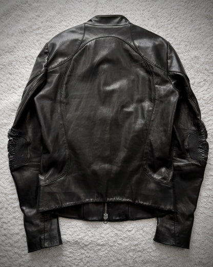 IfSixWasNine Python Elbow Horse Leather Jacket