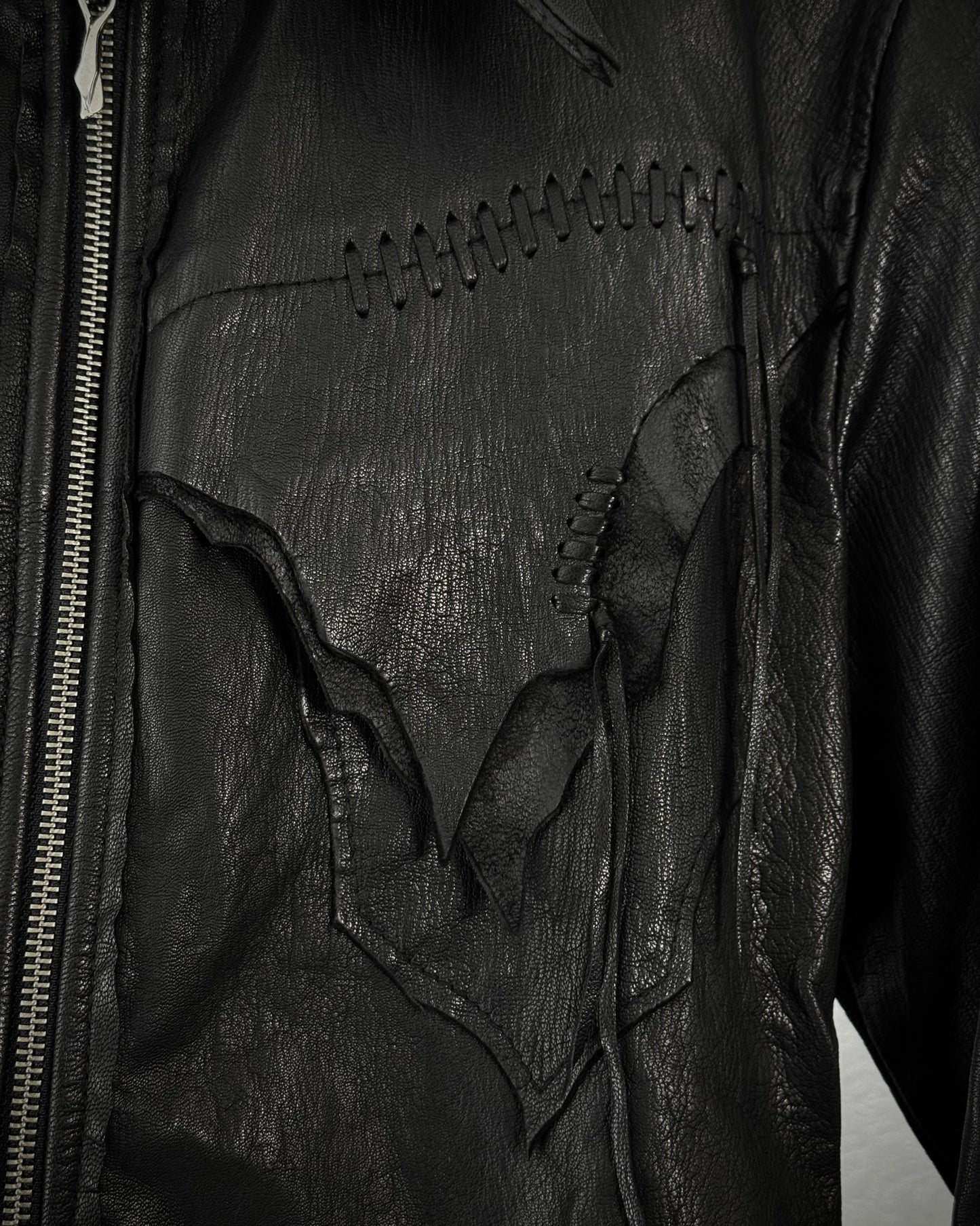 14th Addiction “Desperado” Raw Cut Leather Jacket