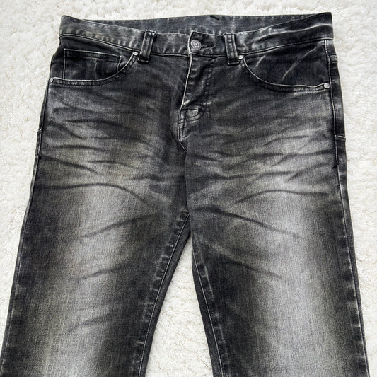 Tornado Mart Whisker Wash Slim Bootcut Jeans