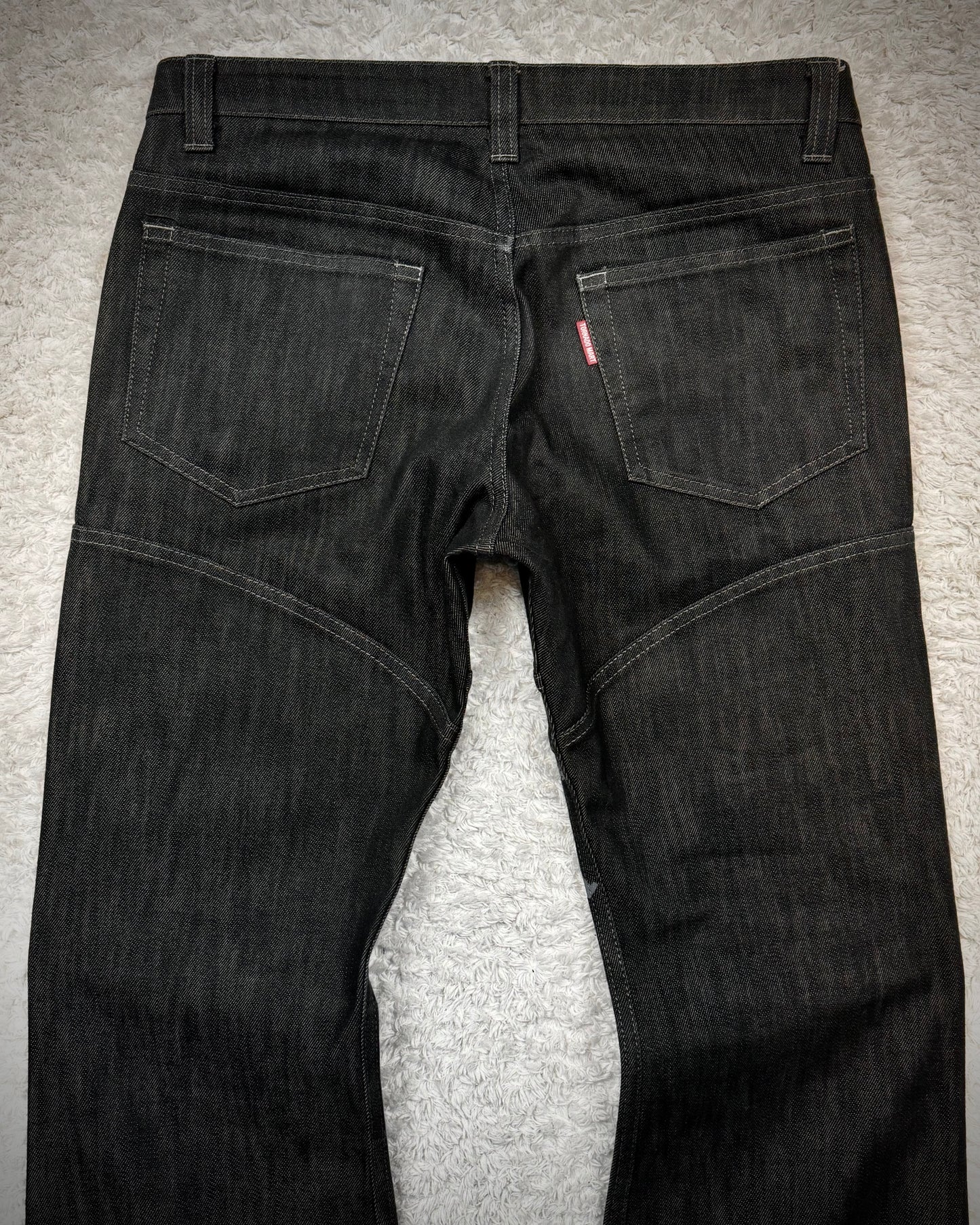 Tornado Mart Gothic Lace Up Flared Jeans