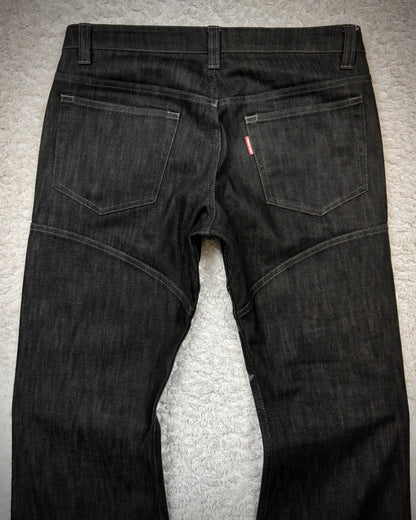 Tornado Mart Gothic Lace Up Flared Jeans