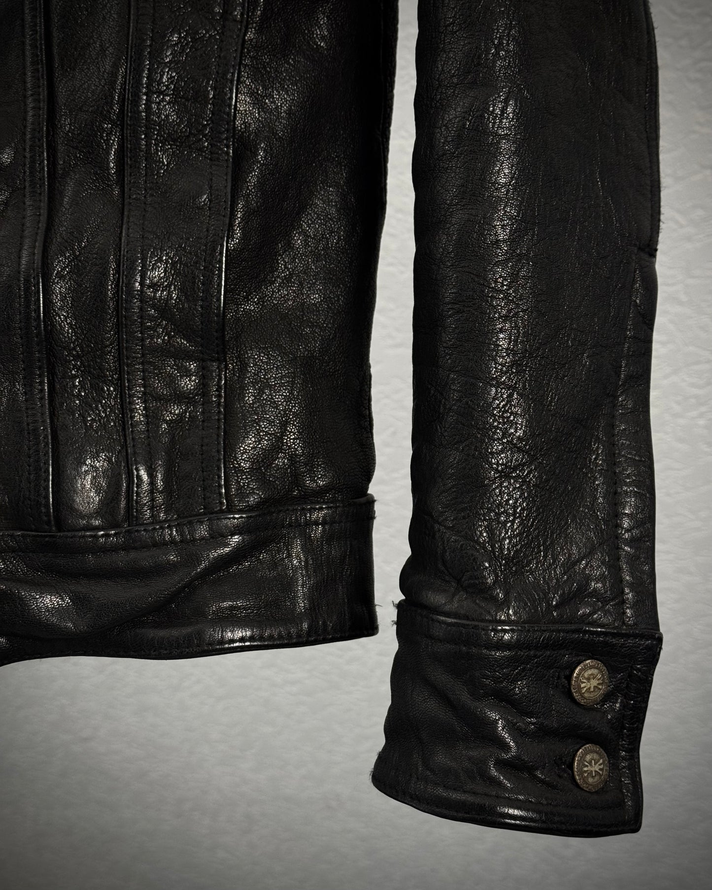 Jack Rose Skull Hardware Goatskin Leather Jacket