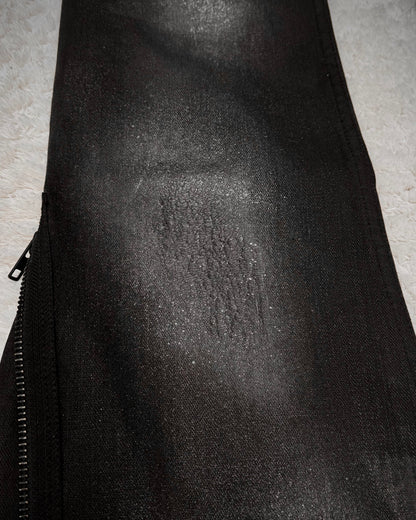 LED Rechwe Veronica Arizona Crack Waxed Studded Flared Jeans