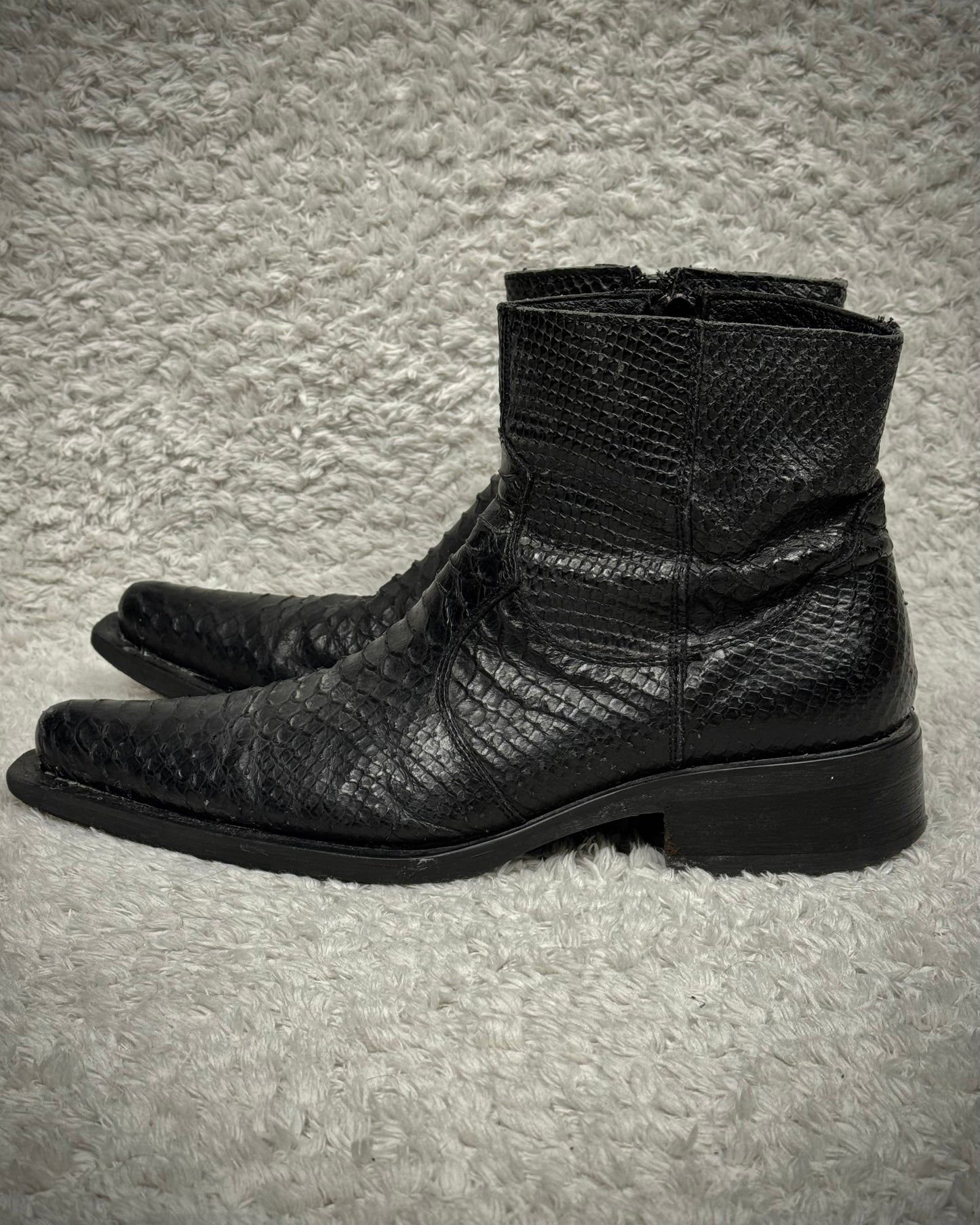 Italian Python Scales Dress Boots