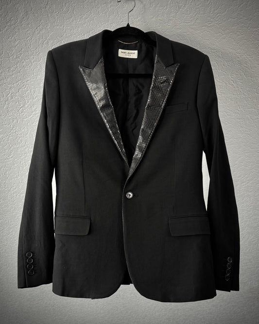 Saint Laurent Paris SS15 Python Lapel Blazer