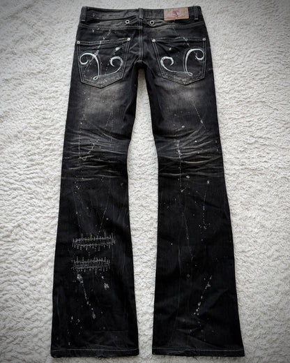Lagust Luster Splatter Clawmarks Bootcut Jeans