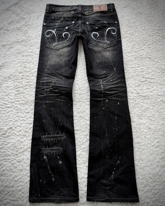 Lagust Luster Splatter Clawmarks Bootcut Jeans