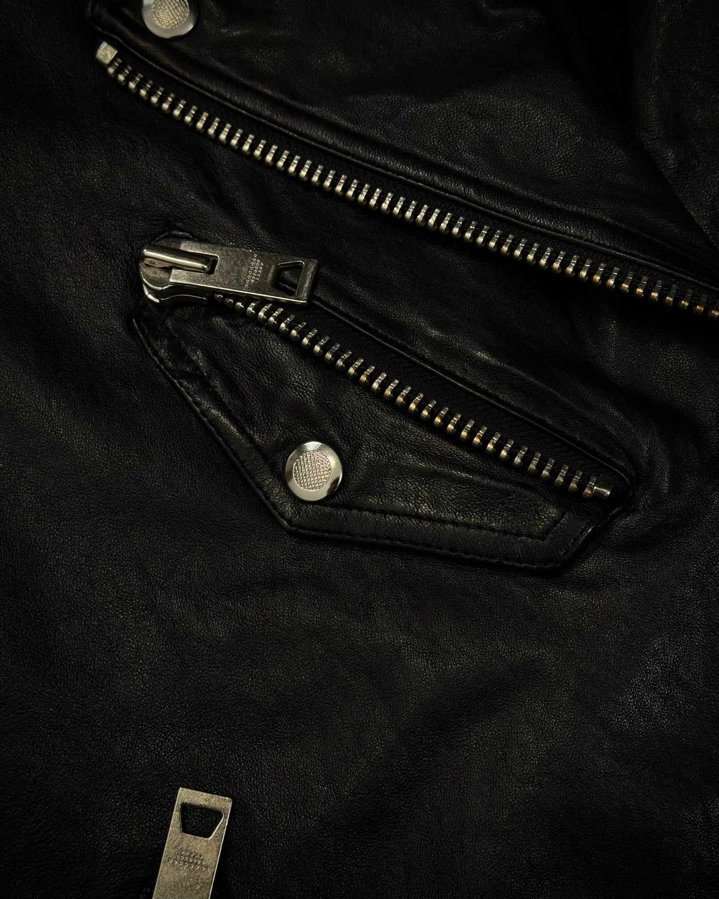 D&J Collection Leather Biker Jacket