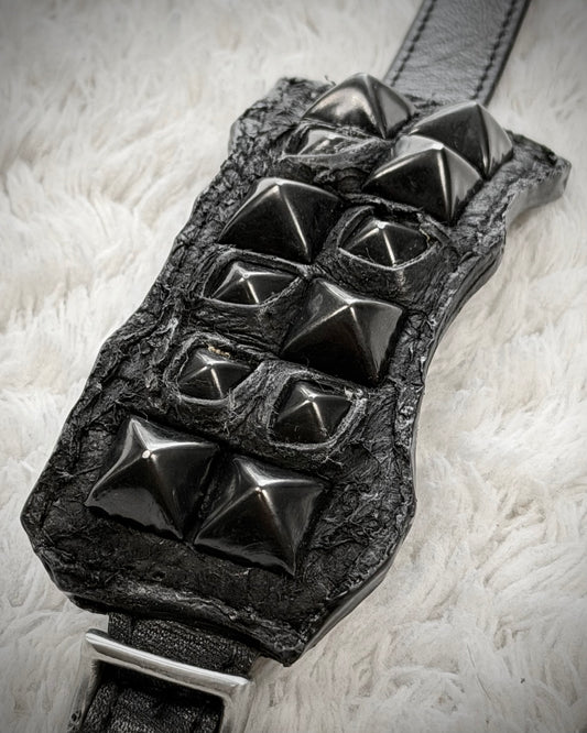 KMRii Overgrown Studs Leather Bracelet
