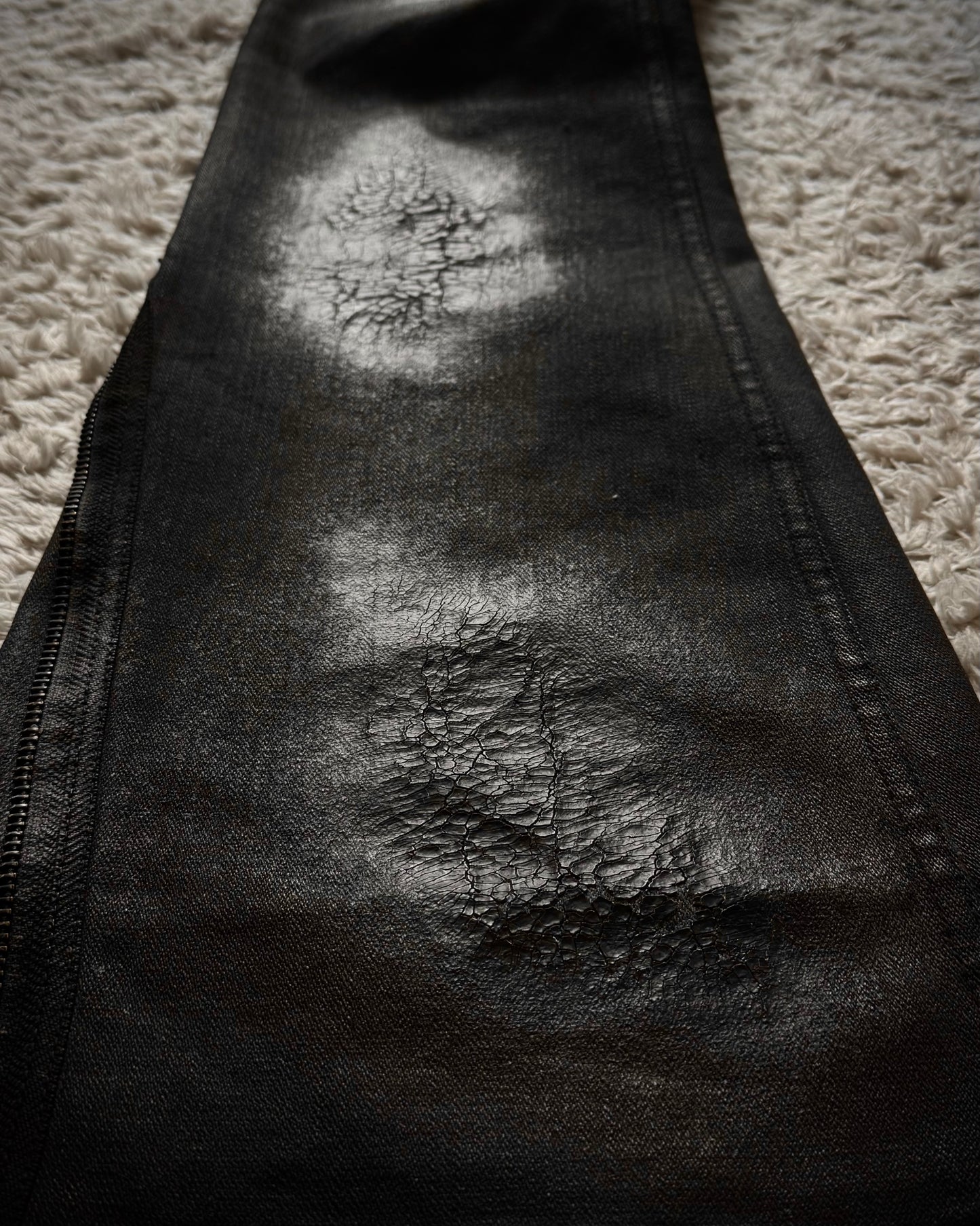 LED Rechwe Veronica Arizona Studded Waxed Flared Jeans