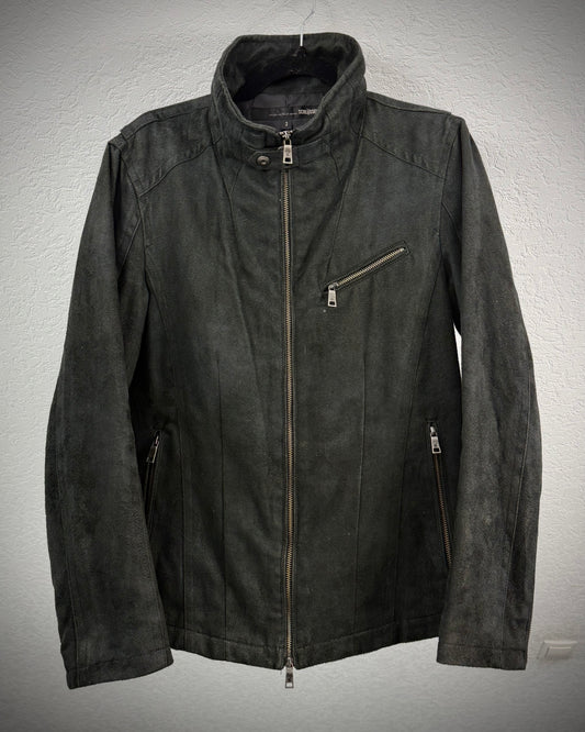 Schlüssel Suede Textured High Neck Jacket