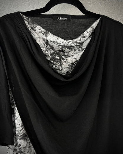 Xfrm Double Layered Floral Drape T-Shirt
