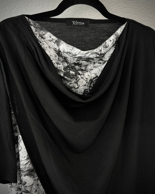 Xfrm Double Layered Floral Drape T-Shirt