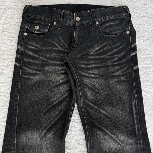 Tornado Mart Washed Spiral Flared Jeans