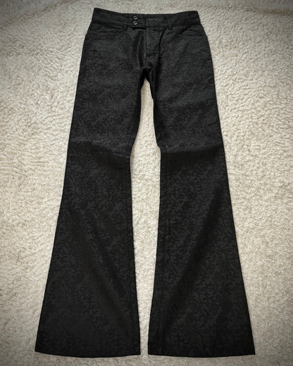 Morgan Homme Ornate Jacquard Woven Flared Dress Pants