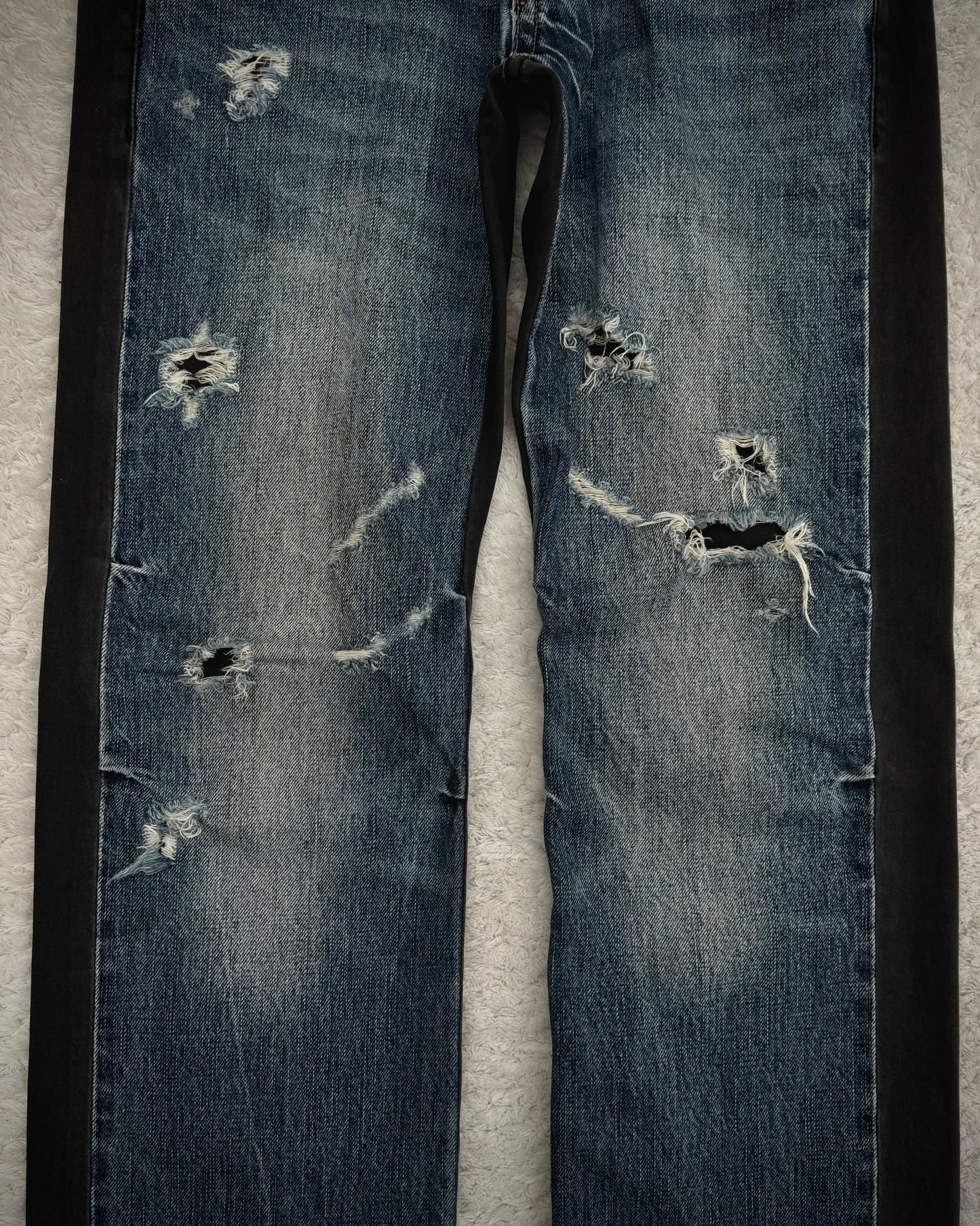 Cook Jeans Two Tone Split Studded Denim