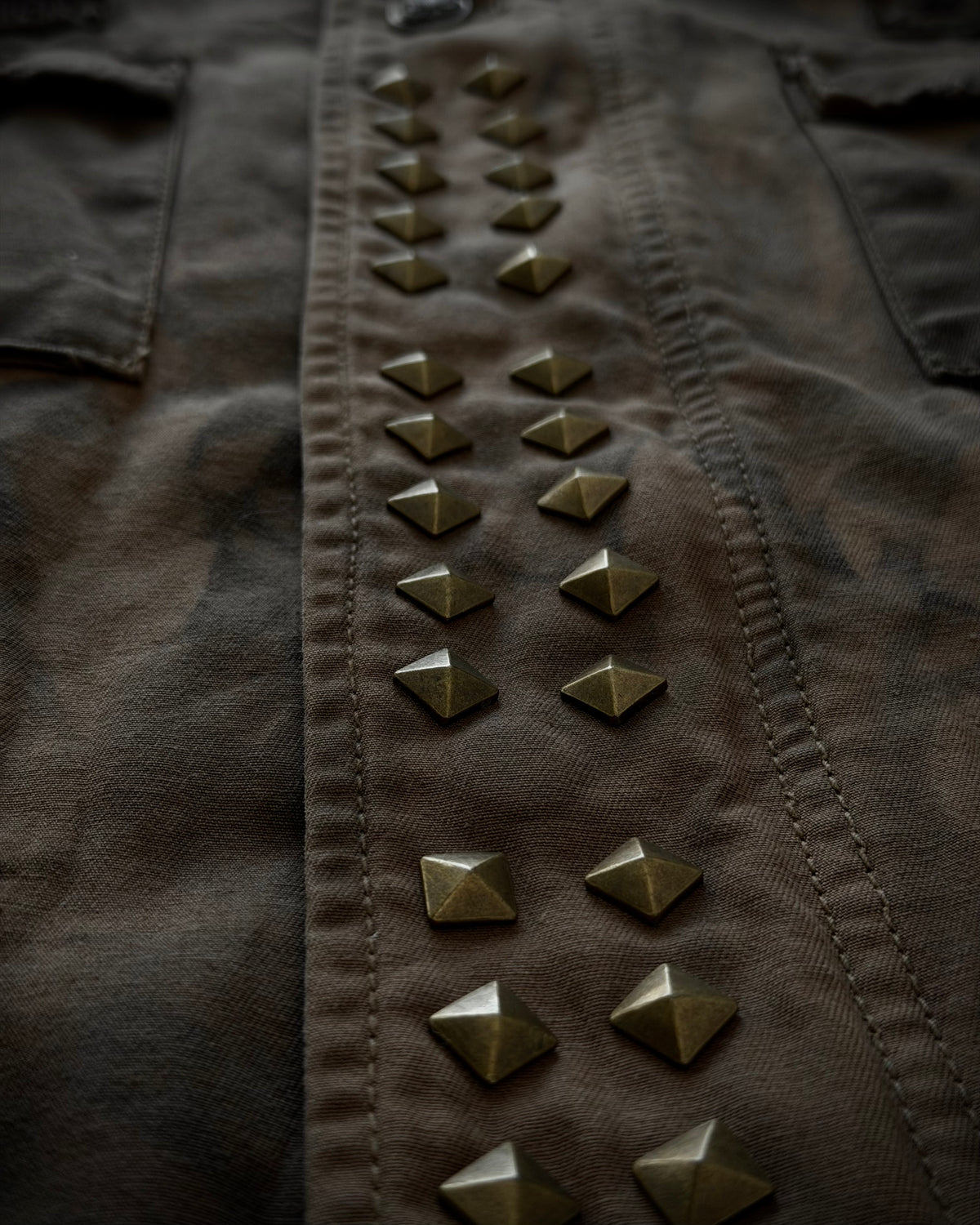 Daily News Studded Military Bono Jacket
