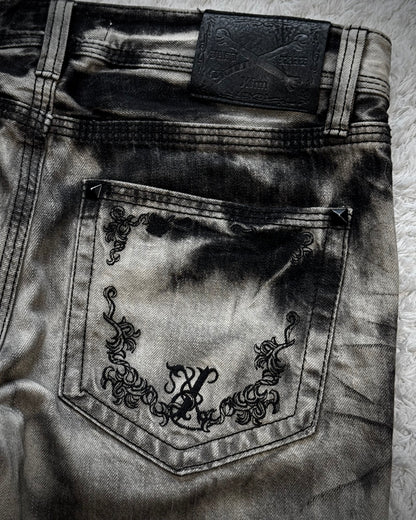Xfrm Studded Clawmarks Washed Bootcut Jeans