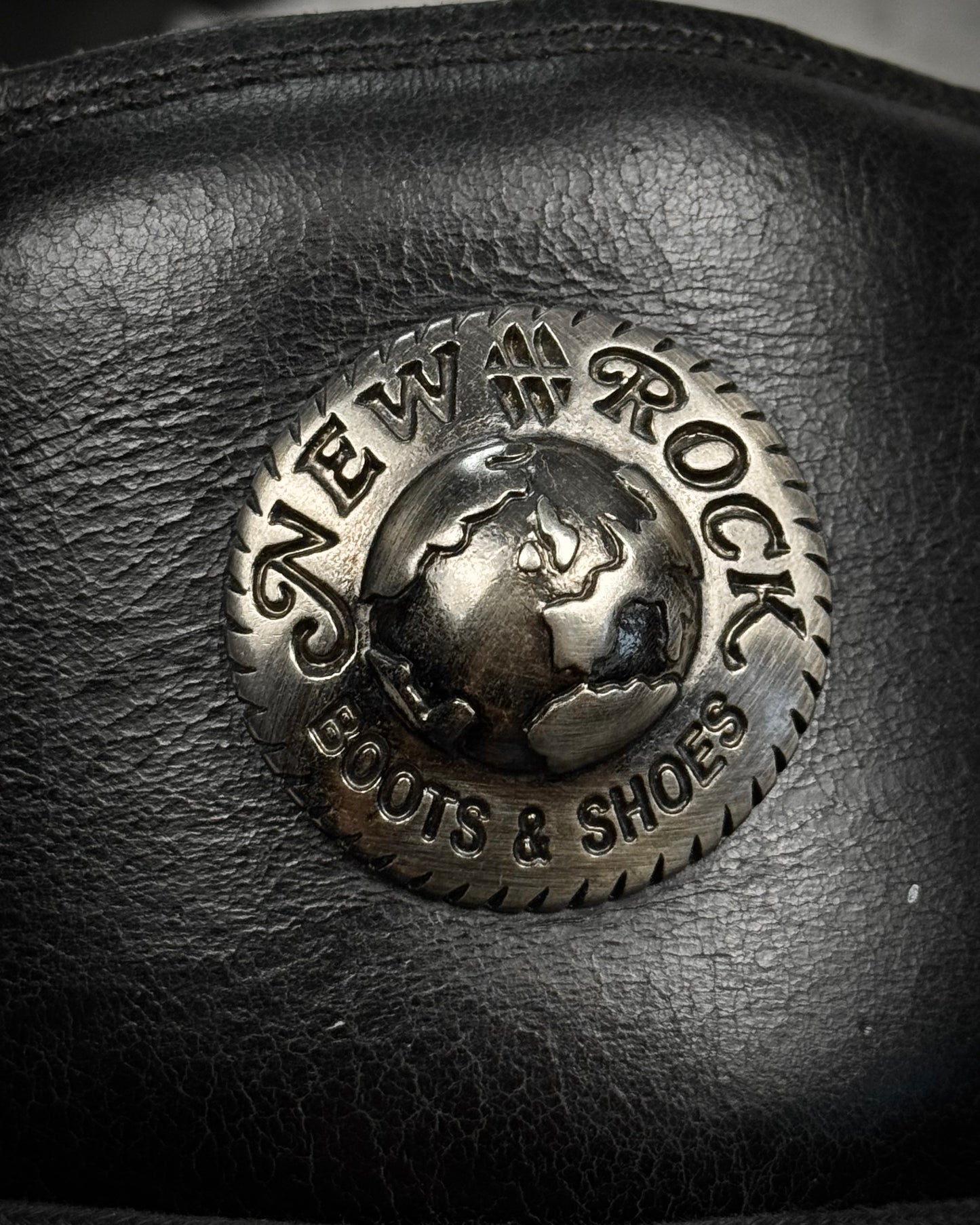 New Rock Steel Heel Leather Boots