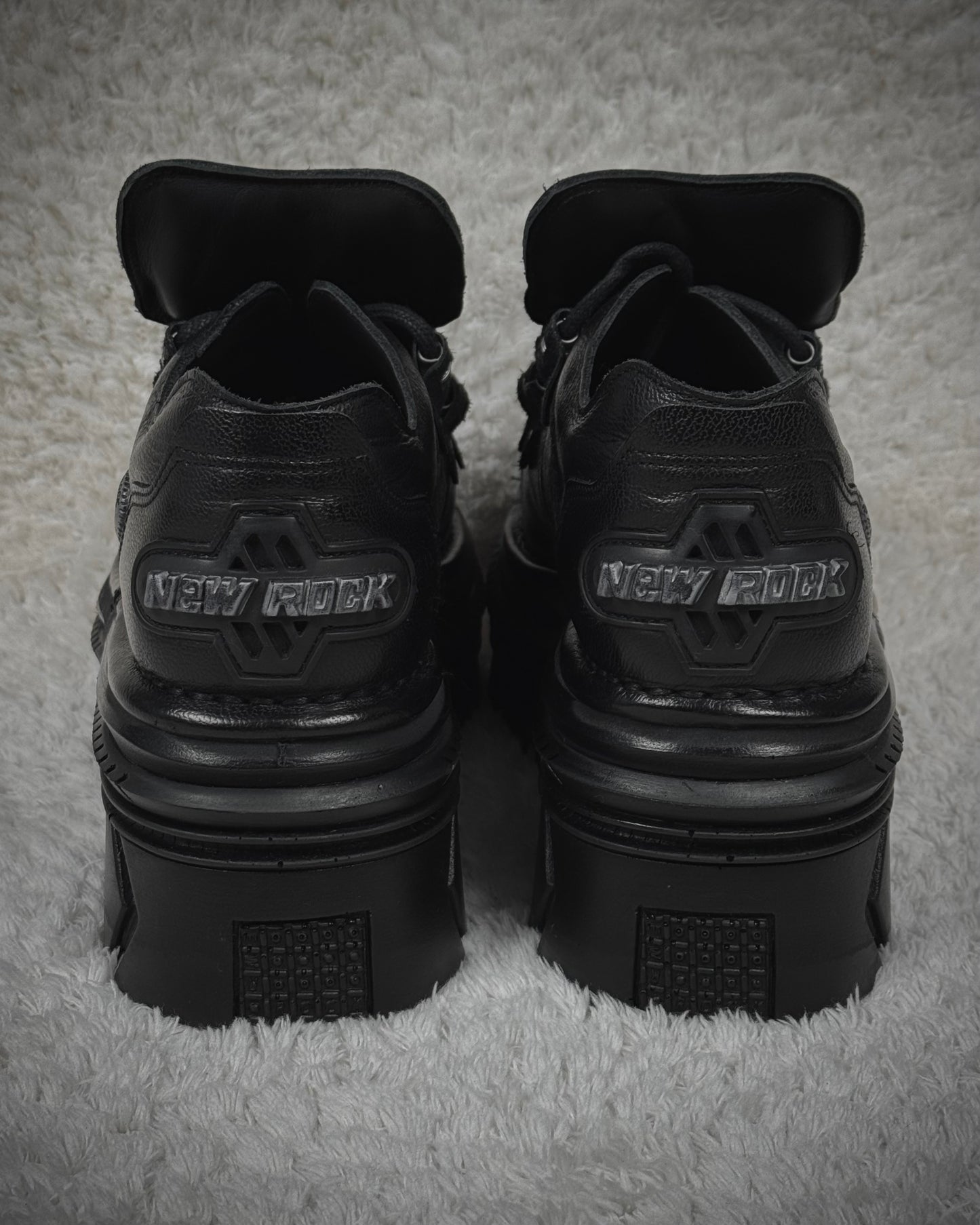 New Rock Metallic Techno Platform Boots