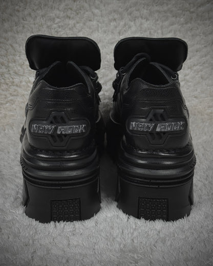 New Rock Metallic Techno Platform Boots