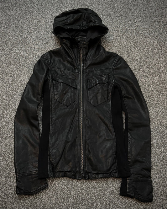 Buffalo Bobs Detachable Hood Leather Jacket