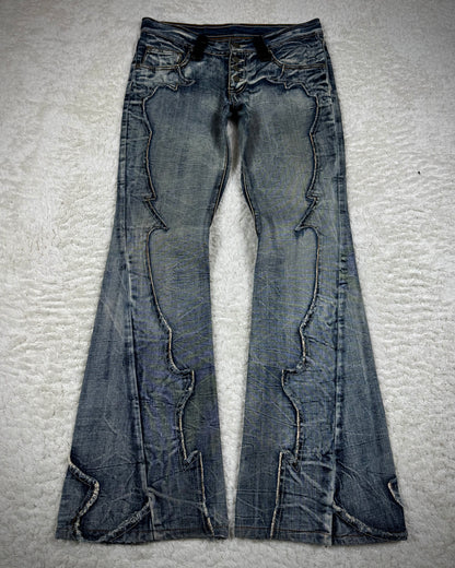 Tornado Mart Python Arc Flared Jeans