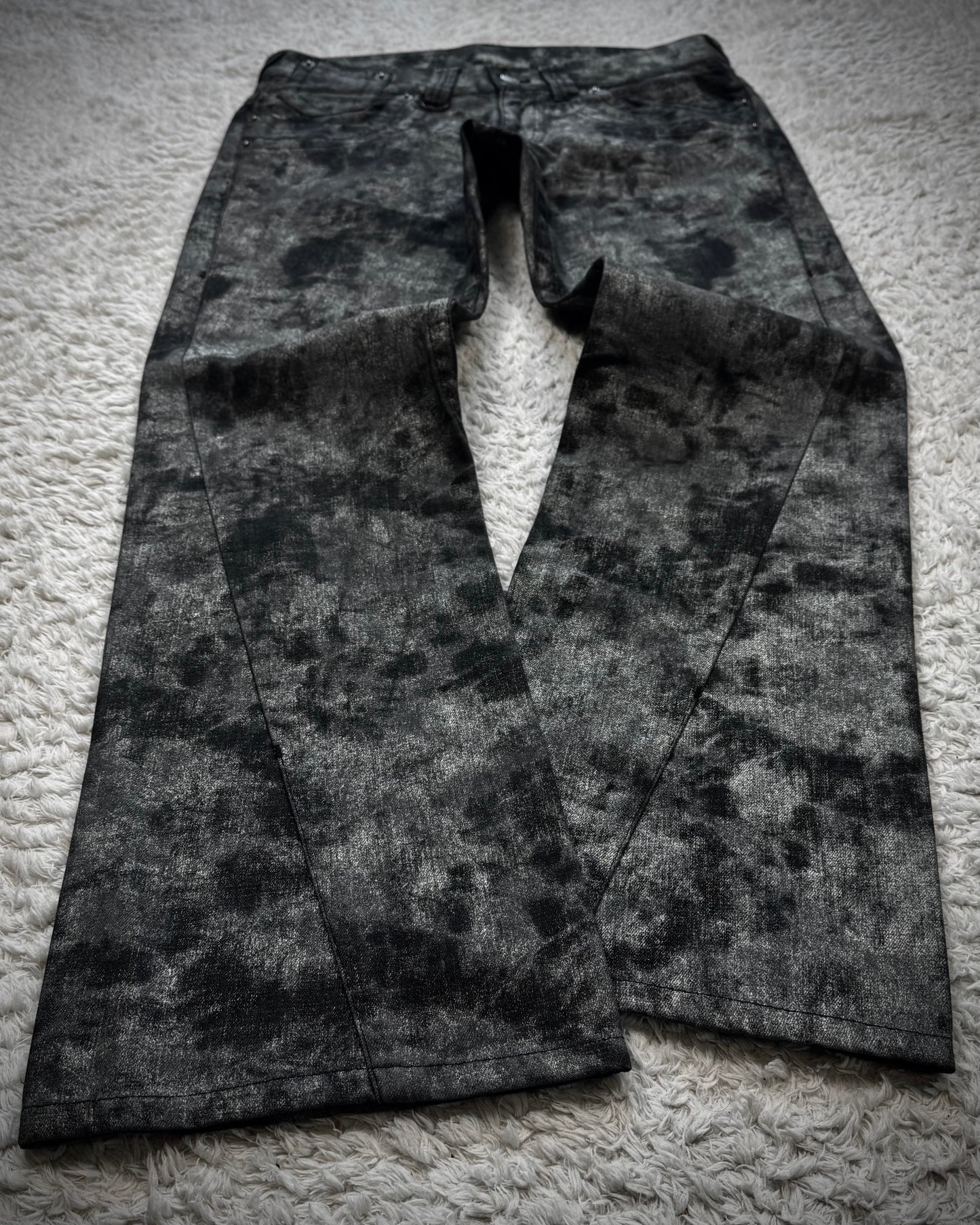 Tornado Mart Luster Ash Washed Spiral Flared Pants