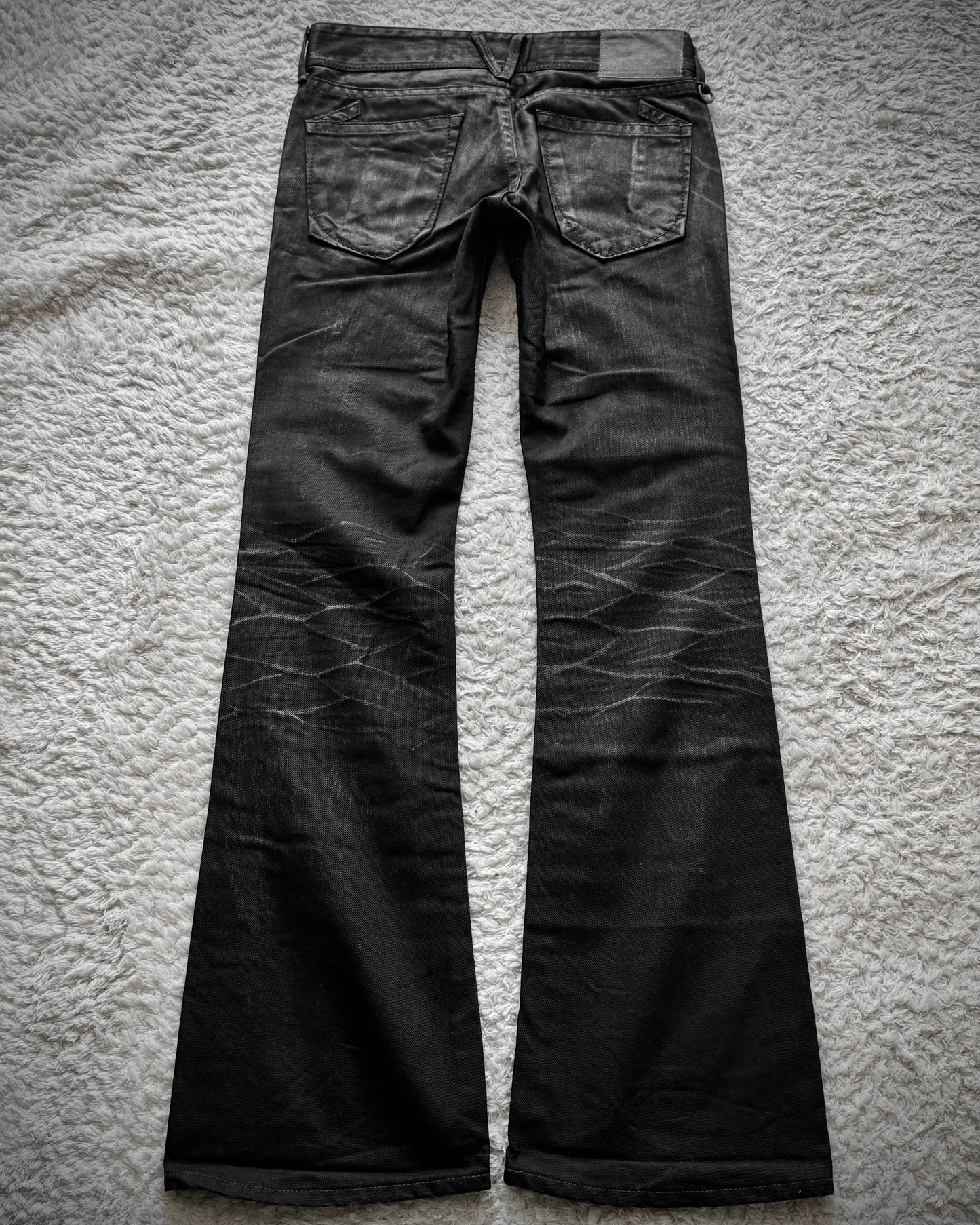 Vanquish x Murder License Waxed Clawmarks Bootcut Jeans