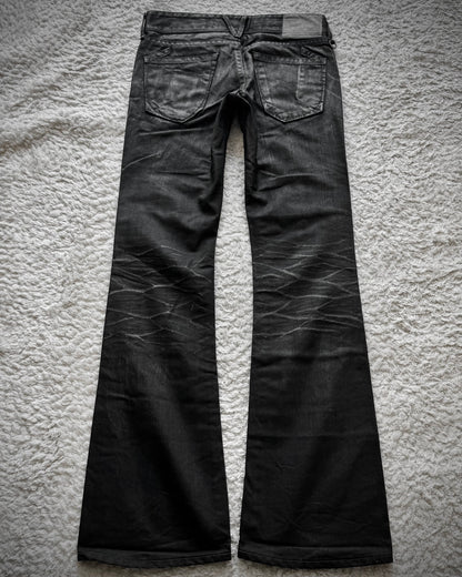 Vanquish x Murder License Waxed Clawmarks Bootcut Jeans