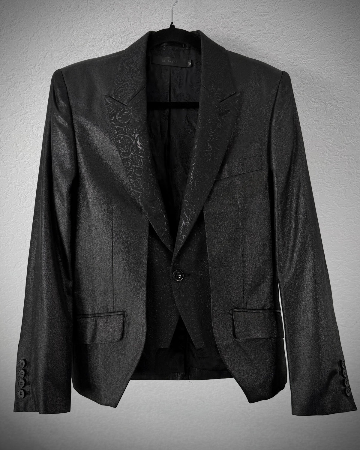 Midas Jacquard Luster Layered Gilet Blazer