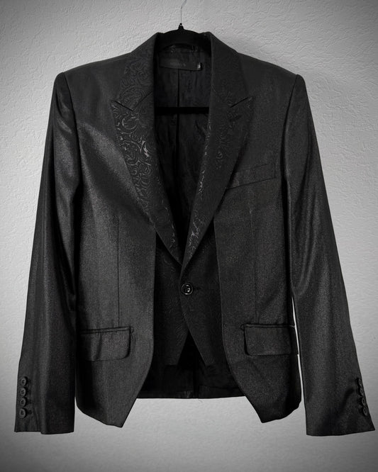 Midas Jacquard Luster Layered Gilet Blazer