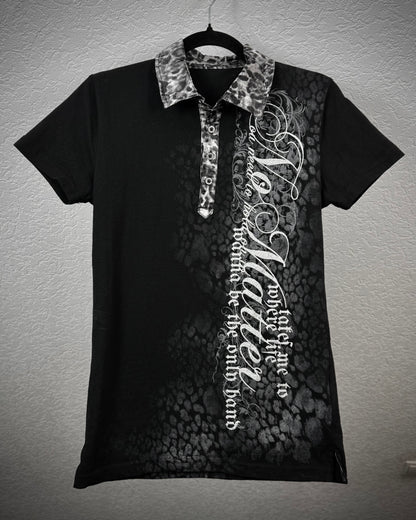 Leopard Poem Luster Polo Shirt