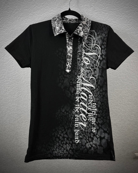Leopard Poem Luster Polo Shirt
