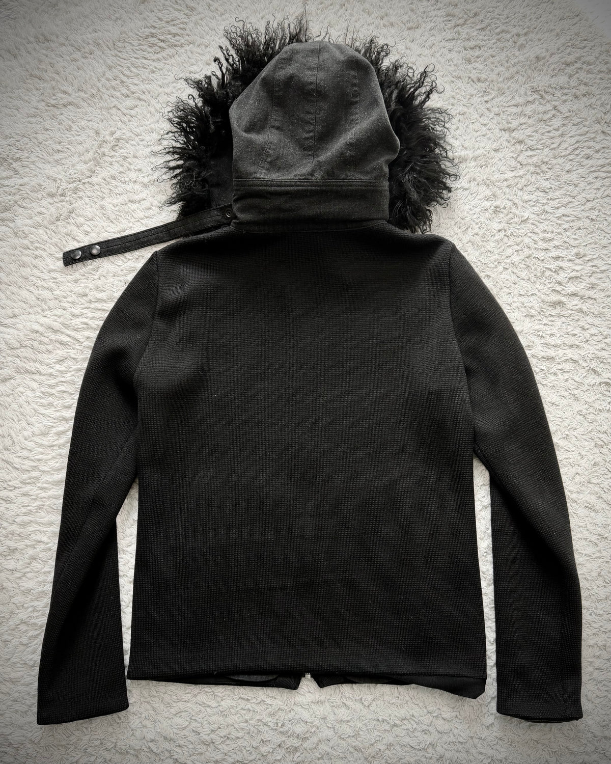 One Gravity Lamb Fur Zip Up Hoodie