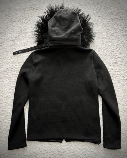 One Gravity Lamb Fur Zip Up Hoodie