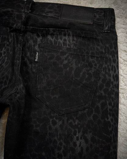 Tornado Mart Leopard Pattern Flared Jeans