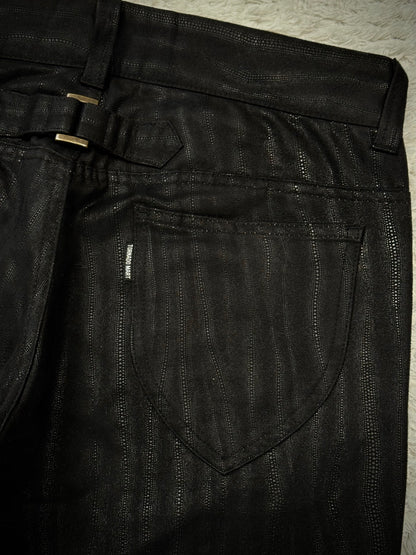 Tornado Mart Stingray Waxed Luster Flared Pants