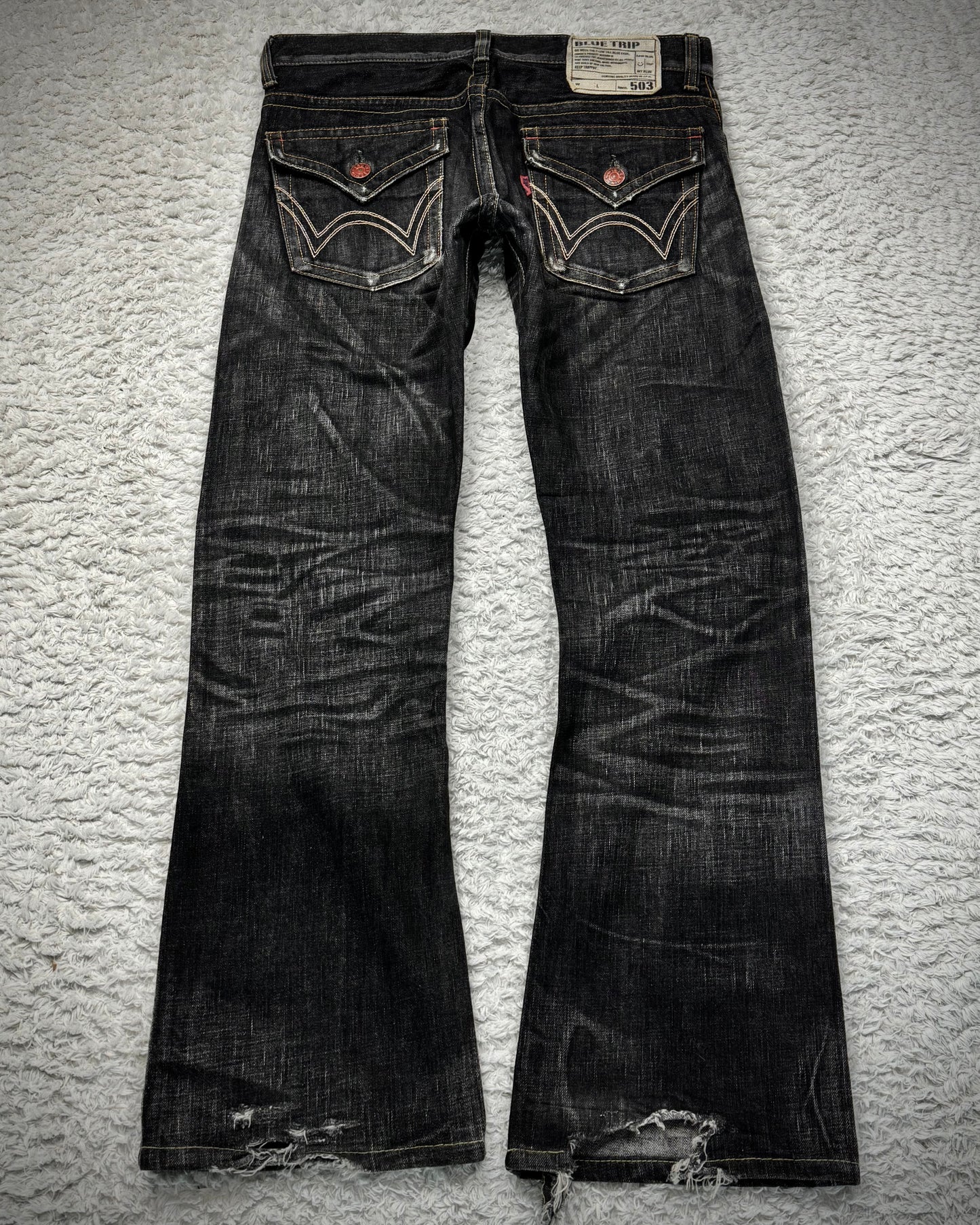 Edwin Clawmarks Washed Flared Jeans