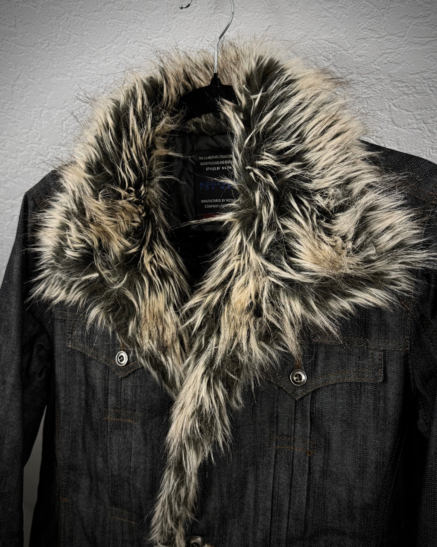 Nicole Club Fur Extended Denim Jacket