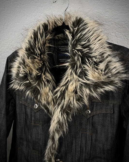 Nicole Club Fur Extended Denim Jacket