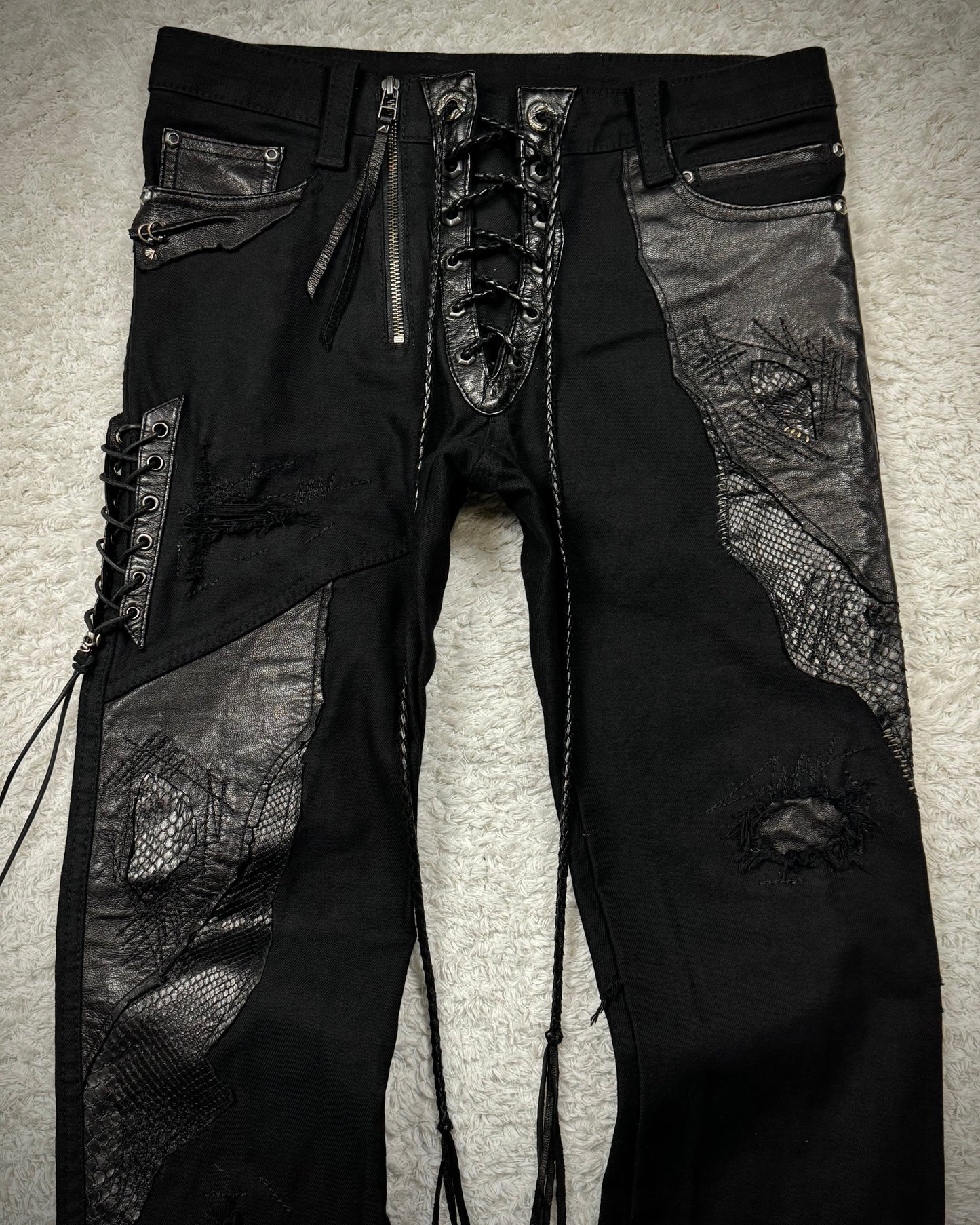 14th Addiction “Outrider 02” Lace Up Bootcut Pants