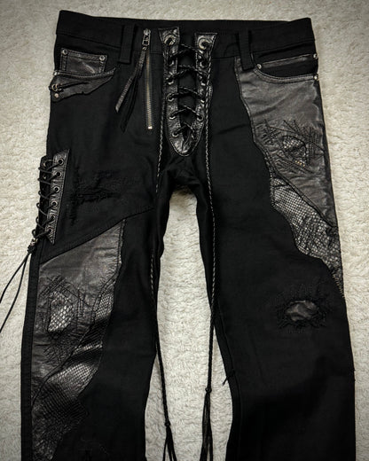 14th Addiction “Outrider 02” Lace Up Bootcut Pants