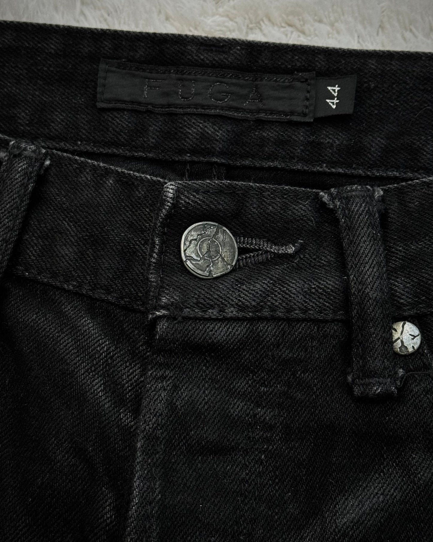 Fuga Whisker Waxed Denim Shorts
