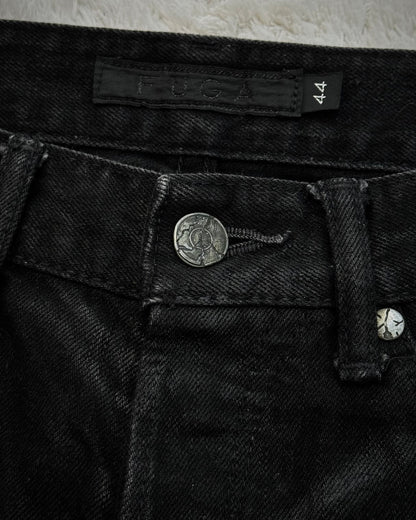 Fuga Whisker Waxed Denim Shorts